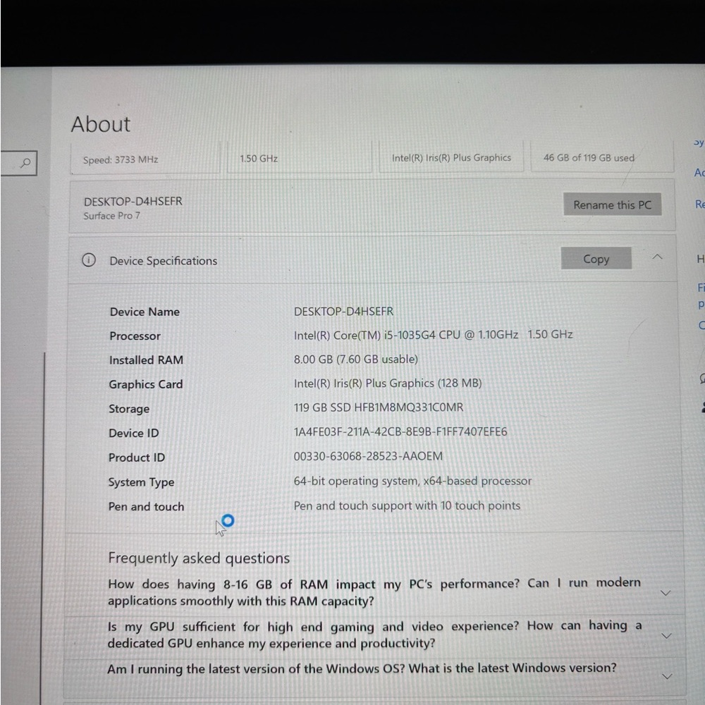 Windows surface with keyboard Windows OS - Picture 5 of 5